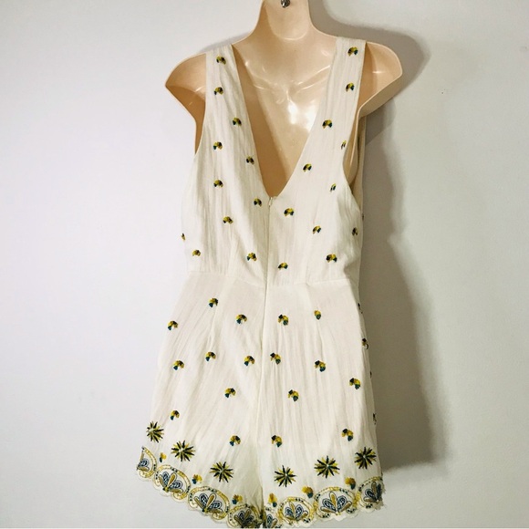Free people Margarita Sleeveless Embroidered Romper 2 Boho Festival feminine - Picture 8 of 9